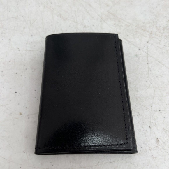 Rolfs Cowhide Mens Black Genuine Leather Wallet Bi-Fold Credit Card Holder - Picture 1 of 8
